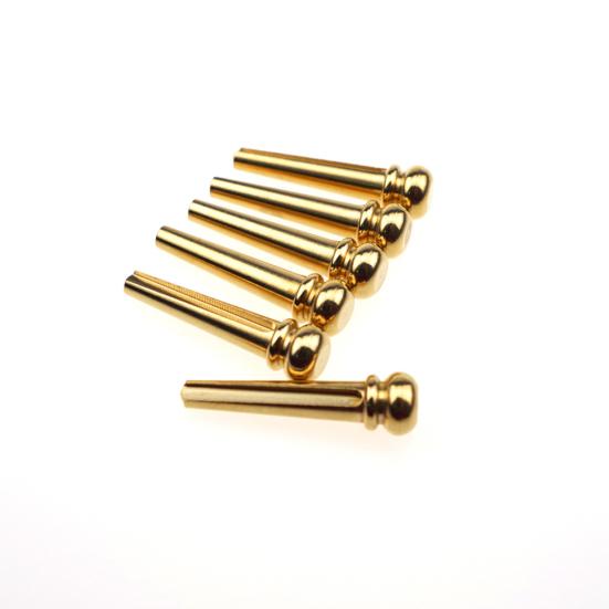 6Pcs Pure Brass Guitar String Nails Bridge Pins Replacement Part Repair Tool