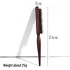 Cross-Border Triple Row Boar Bristle Styling and Teasing Comb with Pointed Tail