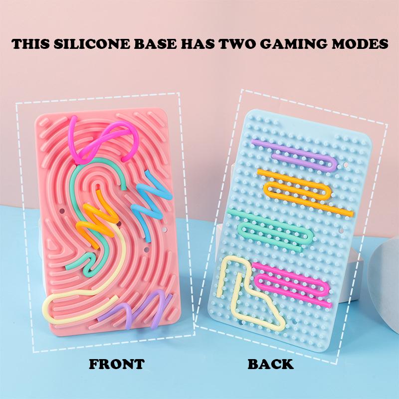 3D Silicone Texture Stress Relief Toy Puzzle Portable Fine Motor Skills Busy Board Christmas Activity Design Tree Shape