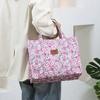 WTEMPO Aluminum Foil Insulated Work Hand-carried Lunch Bags Canvas Lunch Box Handbags Ethnic Style Retro Mommy Bags