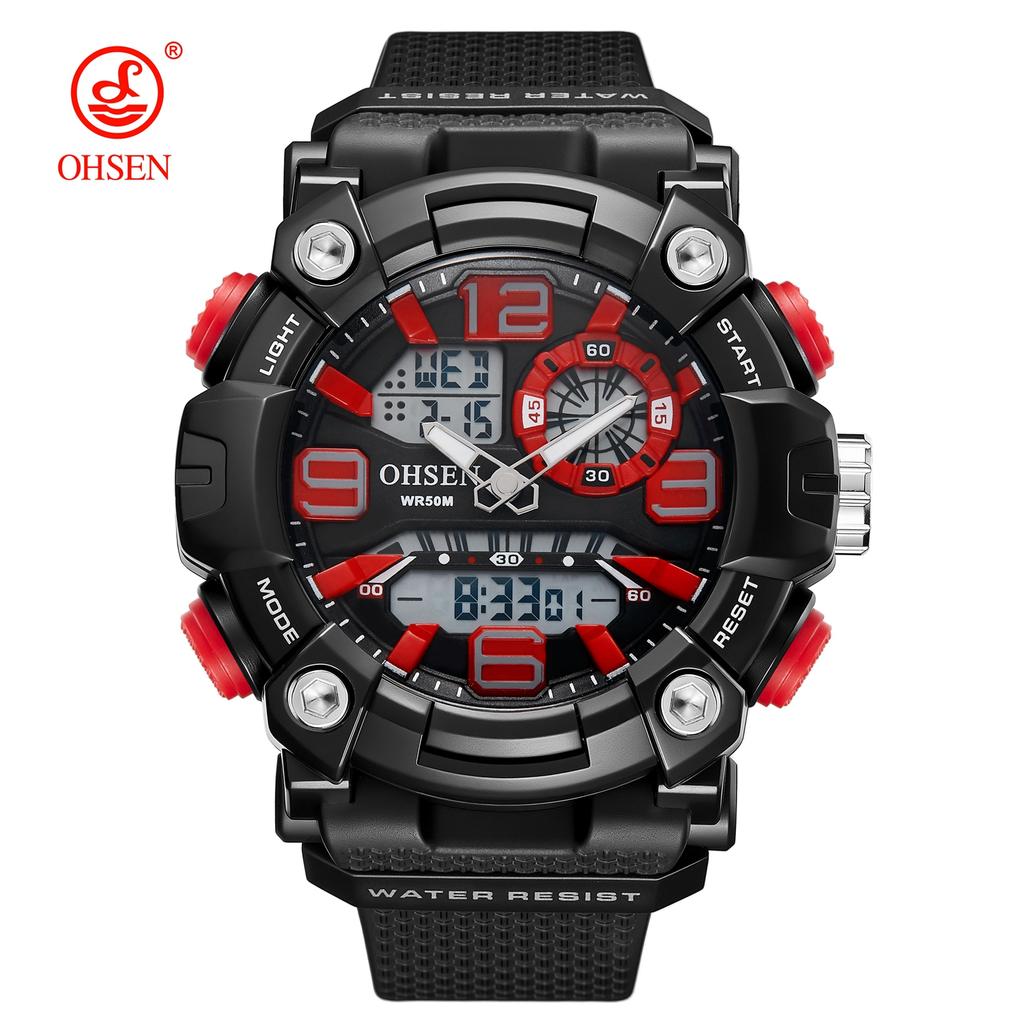Dual Display Men Watches Waterproof Sports Watch Military Man Alarm Stopwatch Quartz Wristwatch Male Digital Clock