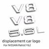 Para NISSAN Patrol Y62 Letra de Modificação Emblema V8 Etiqueta Digital 5.6L Logotipo no Para-lama Logotipo na Tampa Traseira