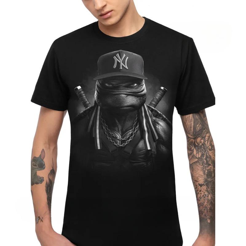 Summer Round Neck 3D Animal Print Top Fashionable Casual Short Sleeved Men's T-shirts