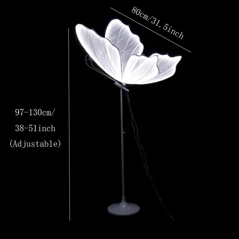 60/80/100cm Wedding Butterfly Floor lamp Creative Butterfly Ceiling Lamp Butterfly Hanging Decoration Prop for Wedding Christmas