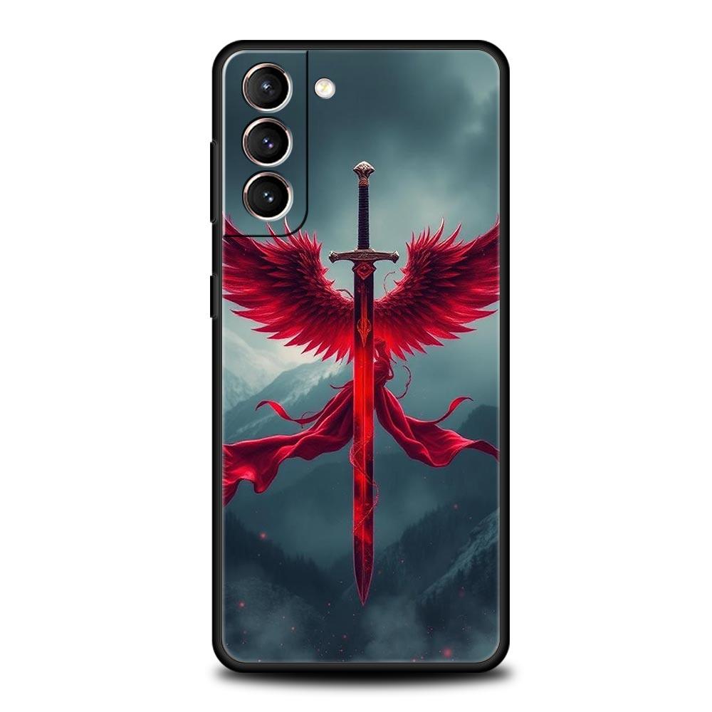 

The Sword Creative Pattern Phone Case for Samsung Galaxy S26 S25 S24 S23 S22 S20 S21 FE Ultra S25Edge Plus 5G Soft TPU Cover Bag S22 Plus 5G