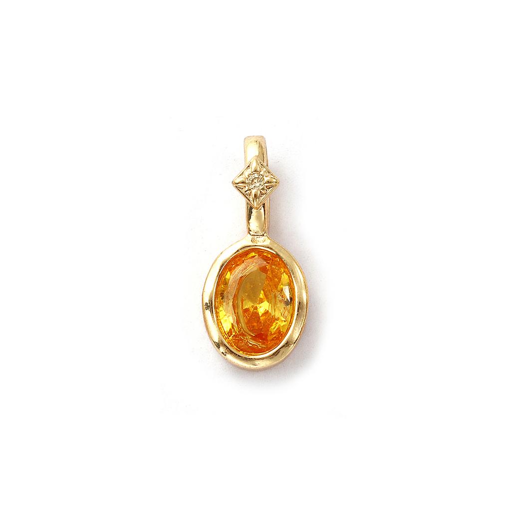 1 Piece Brass & Cubic Zirconia Birthstone Charms 14K Gold Plated Oval Pendant For DIY Necklace Earring Jewelry Making 18mm X 8mm