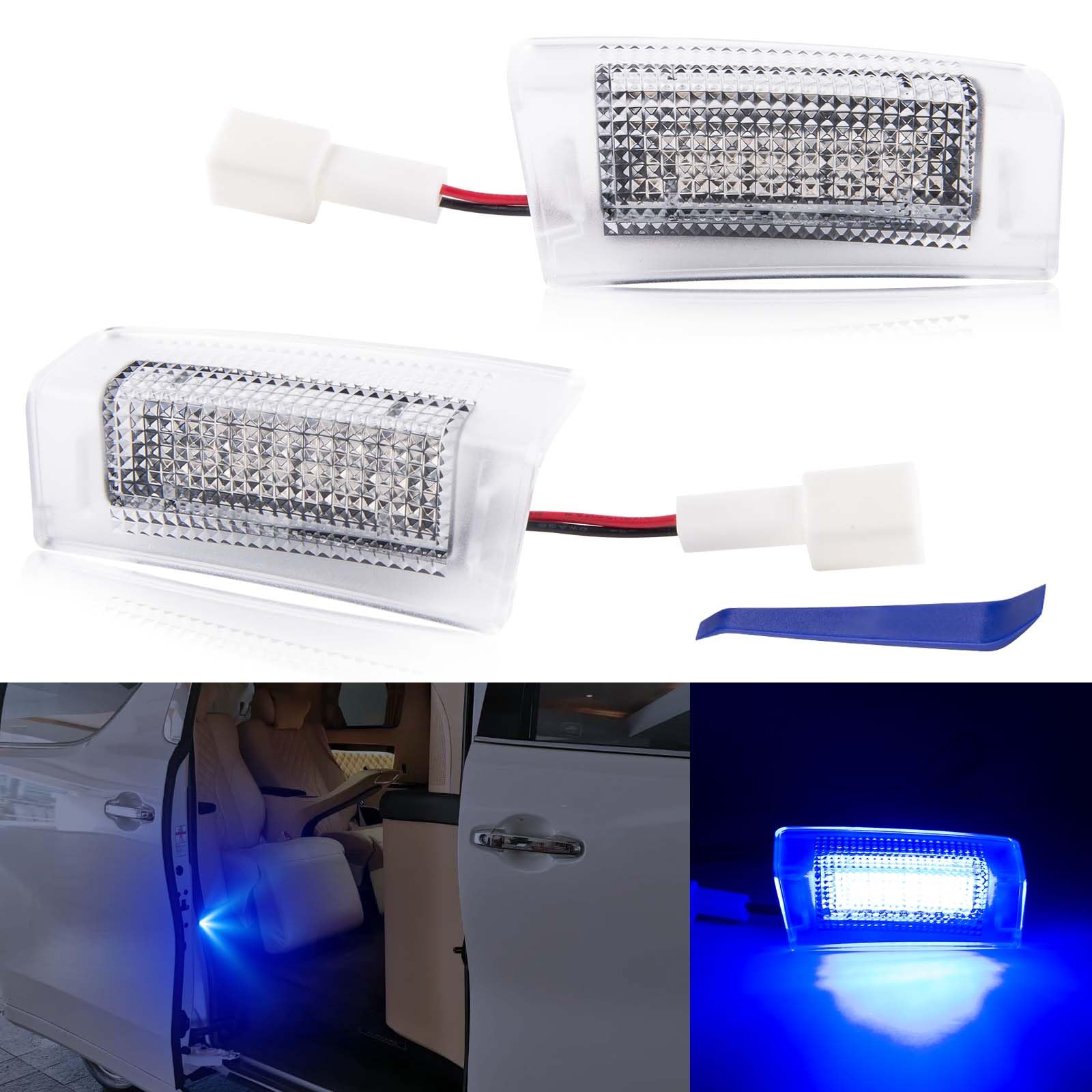 

Alphard 40 Series Подсвечник для 3-го ряда Vellfire 40 Series Точечный светильник для раздвижной двери 40 Alphard Подсвечник для ступеней, комплект из 2 шт., левый и правый, синий