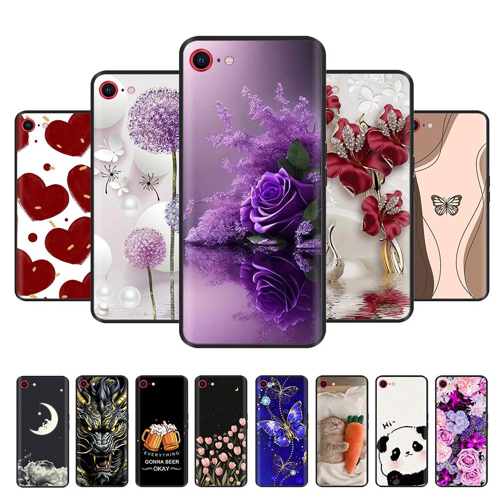 For iPhone SE 2020 Phone Case Funny Camera Protection Soft Liquid Silicone Back Cover for iPhone SE 2016 5 5S Cover for iPhoneSE
