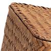 Panier en osier fonctionnel avec couvercle pour organiser les jouets, les vêtements et les articles ménagers Fabriqué à partir de matériaux durables et respirants