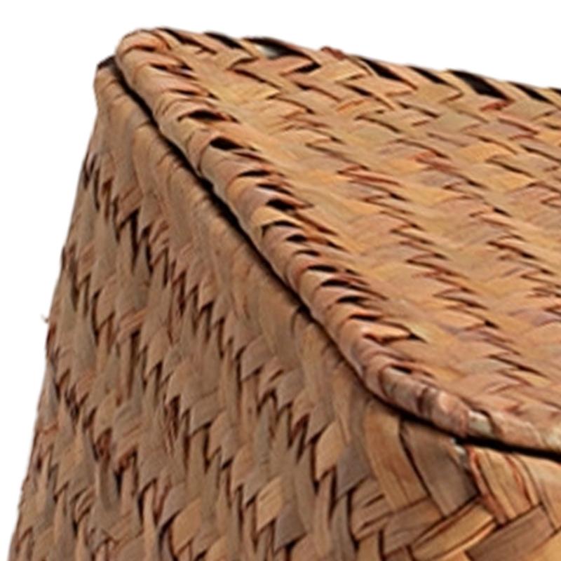 Panier en osier fonctionnel avec couvercle pour organiser les jouets, les vêtements et les articles ménagers Fabriqué à partir de matériaux durables et respirants