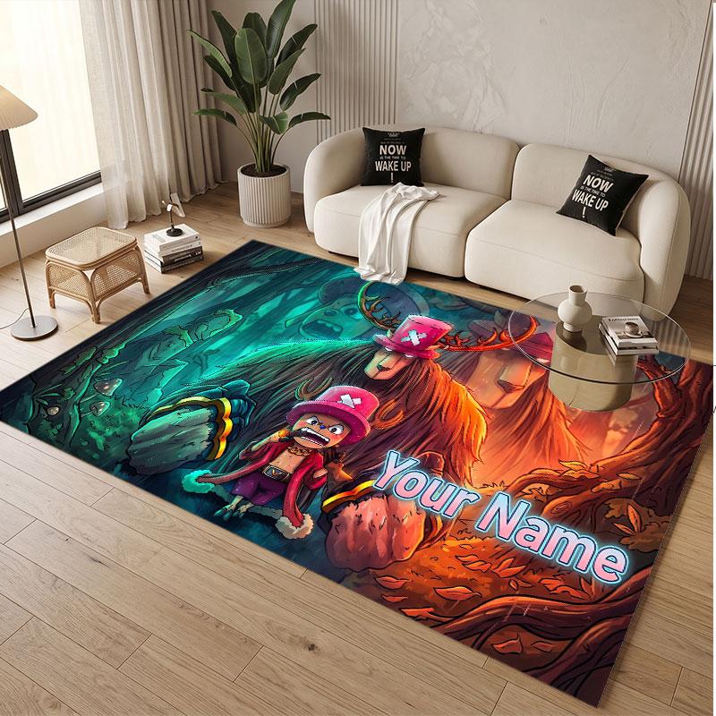 Custom Name Crystal Velvet Rug,One Piece Comfortable Anti Slip Floor Mat For Room Decoration