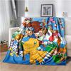 Di-gimon Cartoon Anime Throws Blanket Kids Super Soft Cute Blankt for Travel Couch Picnic Sofa Bed Flannel Blanket Birthday Gift