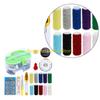 F26C Kit da Cucito da Viaggio Set da Cucito in Pelle Adulto Forniture Professionali da Cucito Include Ago, Filo, Scucilino per Principianti