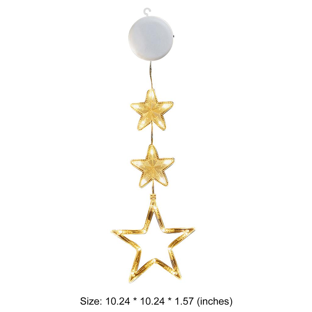 3Pcs Christmas Window Lights Decorations with Suction Cups Christmas Window Decorations for Xmas Tree Fireplace Indoor Decor