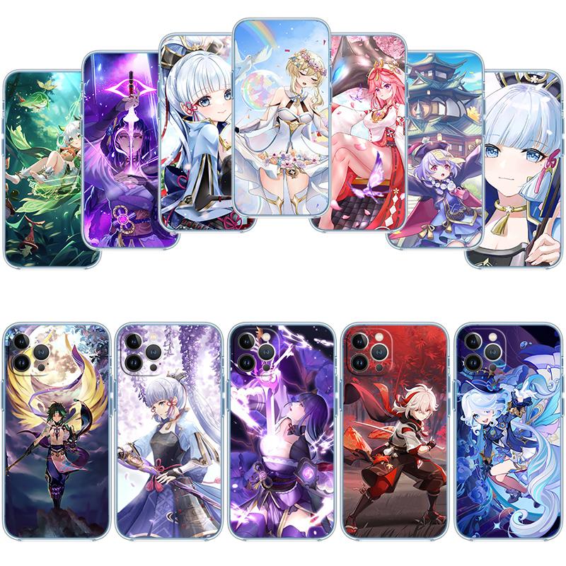 Genshin Impact Art Transparent Phone Case for Motorola Moto Edge 20 30 40 50 S30 Fusion Ultra Pro Neo Lite + G200 G23