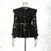 Court Style Lace Embroidery Solid Color Suit Large Lapel Waist Ruffled Top + A-shaped Long Dress