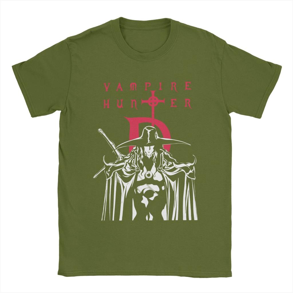 Men's Vampire Hunter D Hellsing T Shirts Anime Pure Cotton Clothing Funny Short Sleeve Round Collar Tees Gift Idea T-Shirts
