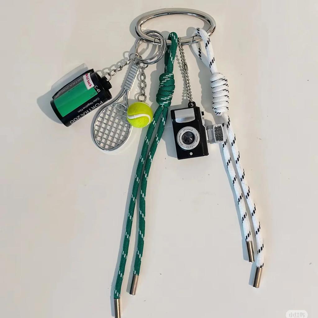Pendentifs de Sac de Luxe Corde Tressée Polyvalente DIY Sac en Corde Y2k Breloque de Sac Tendance Ornement Suspendu Esthétique Porte-clés Mignon