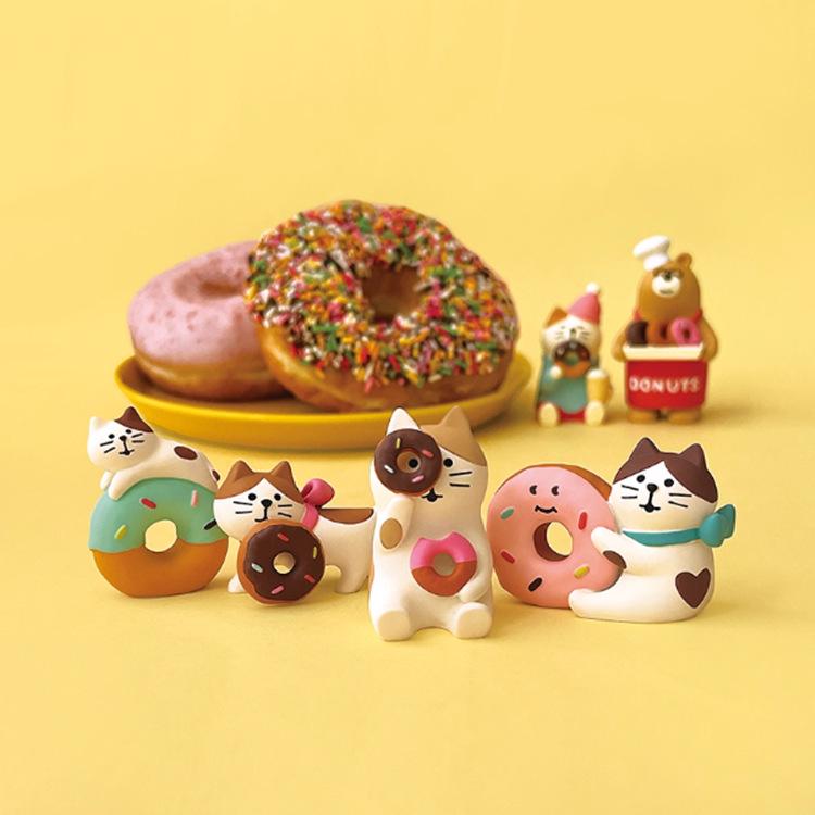 Japanese Cat Zakka Miniature Bread & Coffee Shop Resin Decor