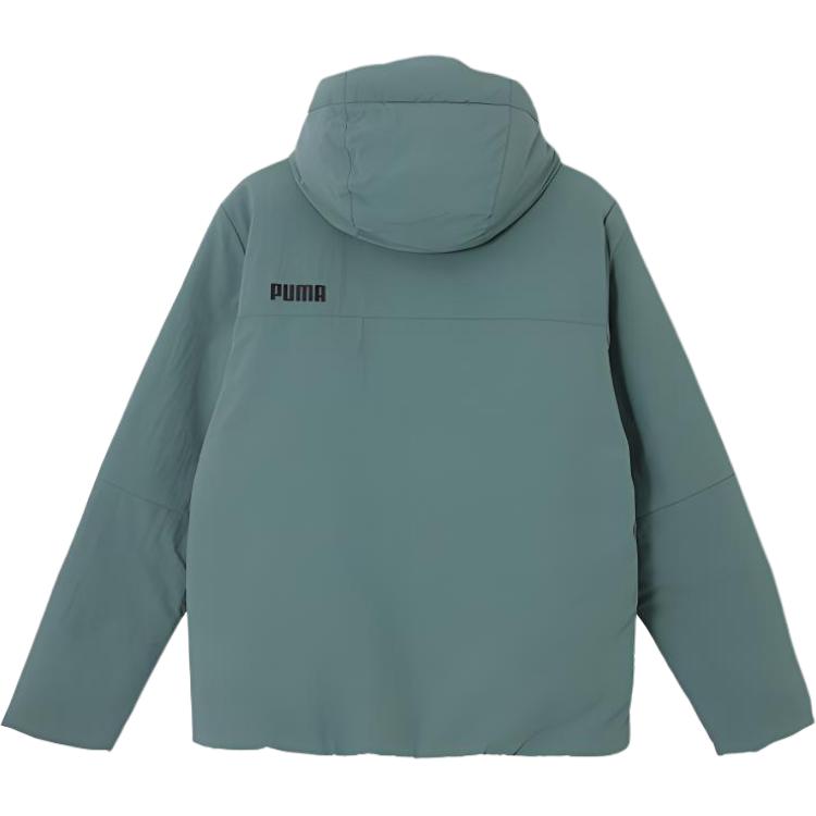 Puma Sports Casual Letter Hooded Cotton Jacket Men Jacket Green 631620-44