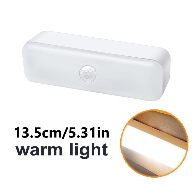 10/20/30/50CM LED Night Light Motion Sensor USB Rechargeable Ultrathin Wireless Wardrobe Kitchen Cabinet Night Light Warm Light