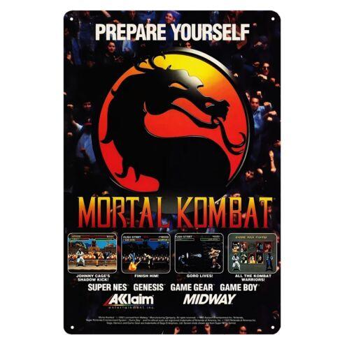 

Mortal Kombat Retro Video Game Metal Poster 20x30cm 8x12 inch aluminum 20x30cm