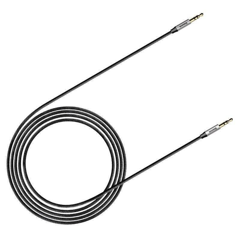 Kabel Audio Mini-Klinke 3,5 mm Aux Baseus Yiven 1 m (Schwarz-Silber)