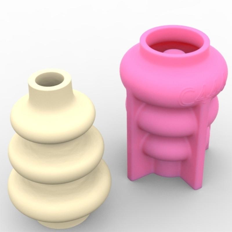 Flower  Silicone Resin Mold Flower Epoxy Resin Casting Mold Succulent Vase Cement Mold Candle Holder Wax Mold