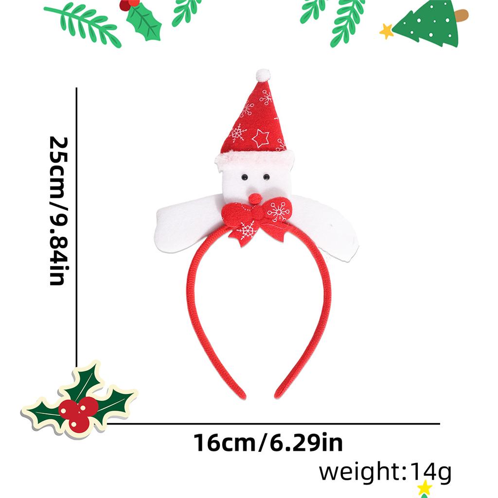 Deer Antlers Headband Long-Lasting Snowman Headband Christmas Tree Headband Glittering For Adult Christmas Parties