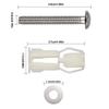 High Quality Hot New Toilet Seat Screws Nylon Expansion Nut Pan Fixing Lid Metal Washer Nut Top WC White Blind