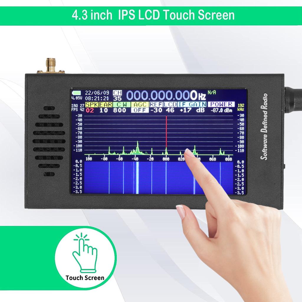 DSP SDR Radio Receiver Portable Shortwave Radio Receiver 4.3 Inch Touch Screen 100KHz To 149MHz FM MW SSB CW HAM