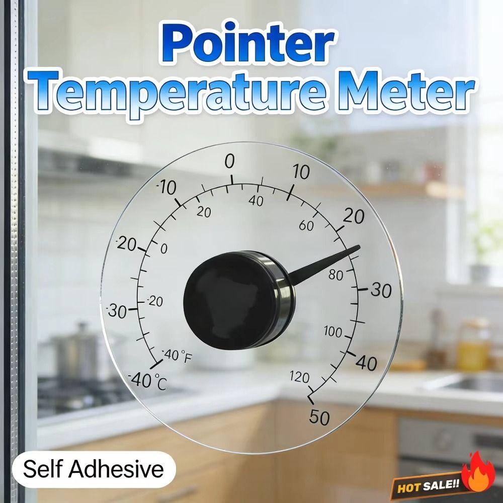 Clear Window Thermometer Mini Celsius Tester Outdoor Temperature Meter Garden Greenhouse