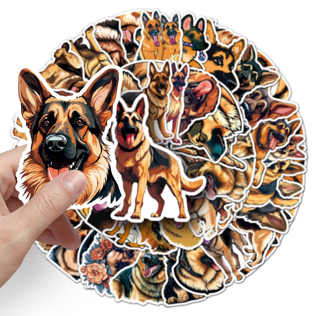 50 Photos of German Shepherd Personalized Dog German Shepherd Decoration Water Cup Luggage Skateboard Creative Cartoon Stickers