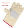 Durable Double-Layer Canvas and Leather Work Gloves for Welding and Construction