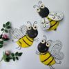 Metal Bee Wall Hanging Sculpture Indoor Outdoor Yard Sculpture Art Garden Statue