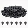 30/60/120 stuks Stenen Kruiskralen, Zwarte Kruiskraal Kruis Stenen Kraal Kruis Hanger Armband Oorbellen DIY Sieraden Maken