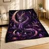 Purple Dragon Celestial Garden Coral Fleece Blanket