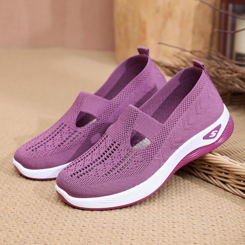 

Мягкие и дышащие Туфли для мамы Повседневная женская обувь Большой размер Модные Однотонные Прочные 2024 Весна и Осень Новинка 43 фиолетовый