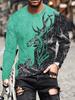 Longsleeve Men's longsleeve with a round neck, stylish top with bright prints