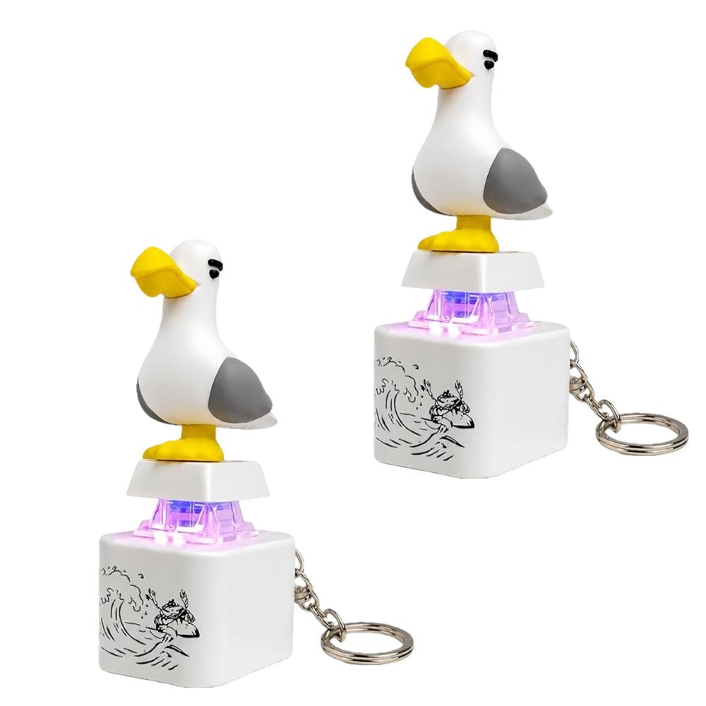 Meeuw Drukknop Fidget Speeltje Sleutelhanger Stressverlichting Knijpen Pop It Sensorisch Speelgoed Schattige Bureau Decoratie Klein Nieuwigheidscadeau