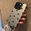 Simple love is suitable for iPhone16promax Apple mobile phone case 14plus small fresh 13pro colored silver 15.