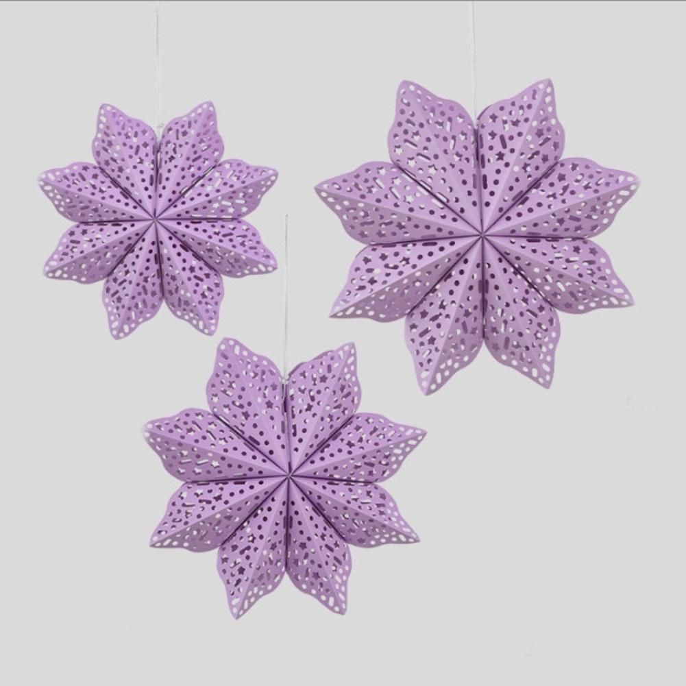 

Christmas Decor Origami Snowflake Paper-cut Patterns Fold-and-stick Construction Vibrant Hues Lightweight Design Christmas Party фиолетовый