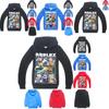 Vibrant Children's Roblox Print Hoodie Sweater With Long Sleeves And Comfortable Fit