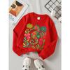 Kids Crewneck Sweatshirt, Colorful Floral Seahorse Creative Print,Daily Casual Top for Spring & Autumn