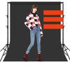 3x2m Backdrops Portrait Background Polyester for Photography Photo Studio Headshot Black