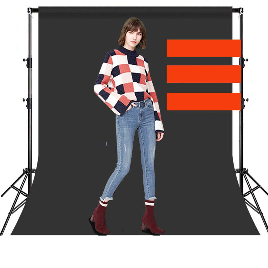Toiles de fond 3x2m Fond Portrait Polyester pour Photographie Studio Photo Portrait Noir