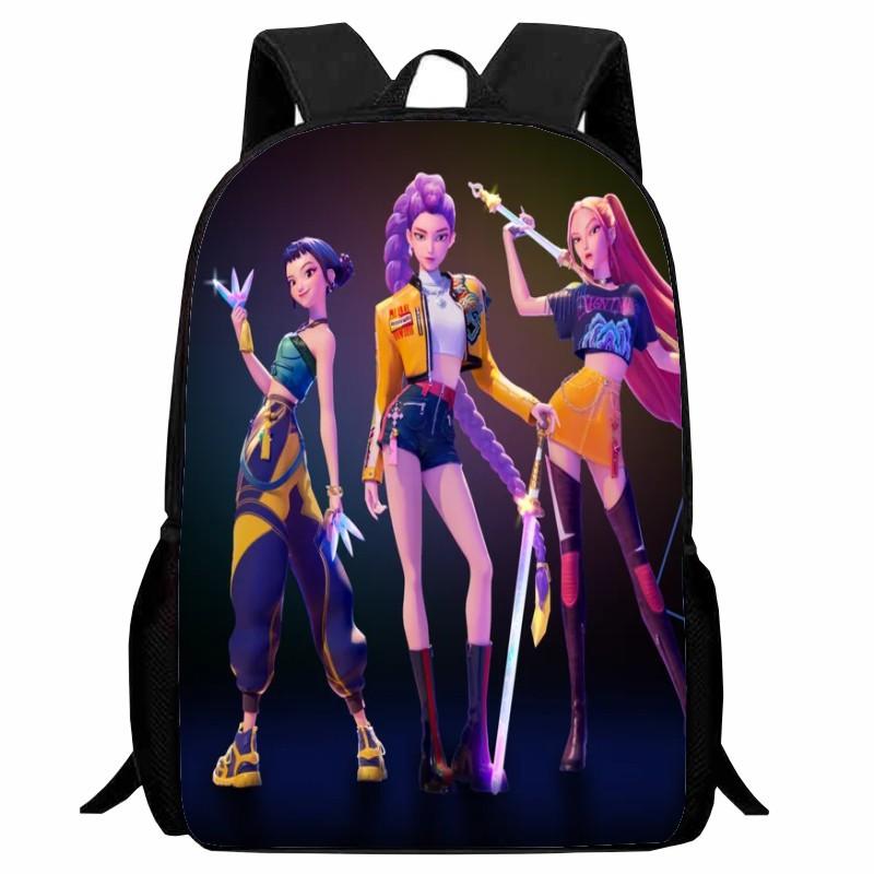 New Printed Witch Hunter K-POP Student Backpack, Elementary School Cartoon Huntrix Kpop Backpack