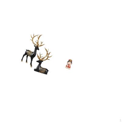 Majestic Reindeer Elk And Mother Resin Sculpture Figurine Collection for Tabletop Cabinet Wedding