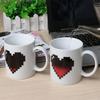 330ML Color-changing Ceramic Cup Novelty Peach Heart Magic Cup Creative Design Coffee Mug Valentine's Day Couple Gift Drinkware