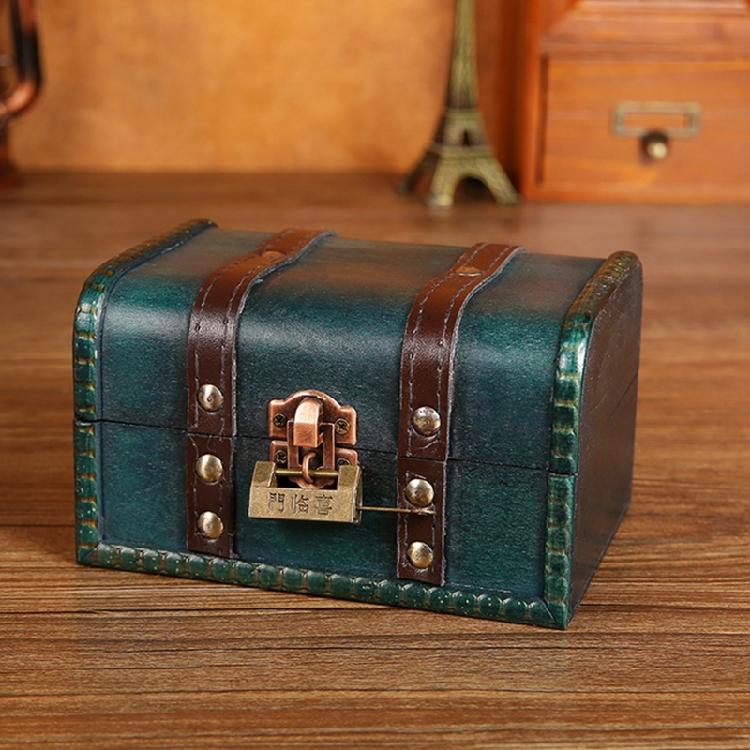 Decorative Treasure Box Vintage Wooden Large Desktop Storage Boxes for Jewelry